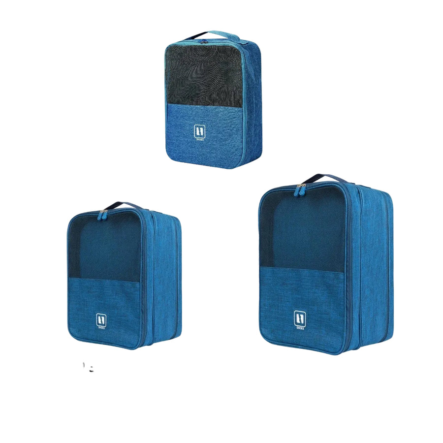 Travel Shoe Organiser — 3-Layer, Multiple Pairs