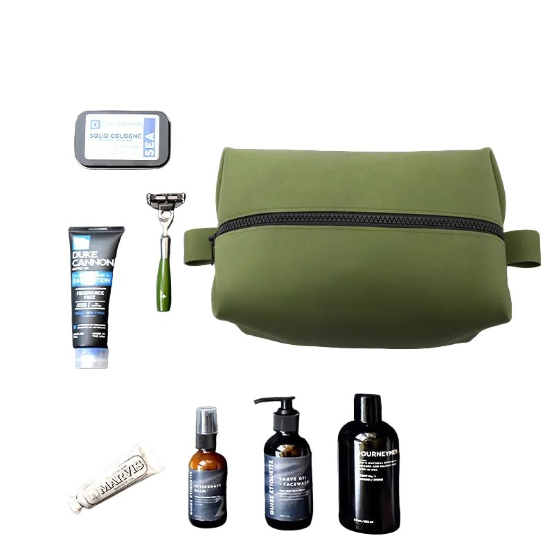Silicone Foldable Toiletry & Cosmetic Bag – Waterproof, Large Capacity, Travel-Ready
