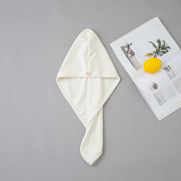 Waffle Microfibre Hair Towel Cap – Super Absorbent, Quick-Dry, 25×65cm