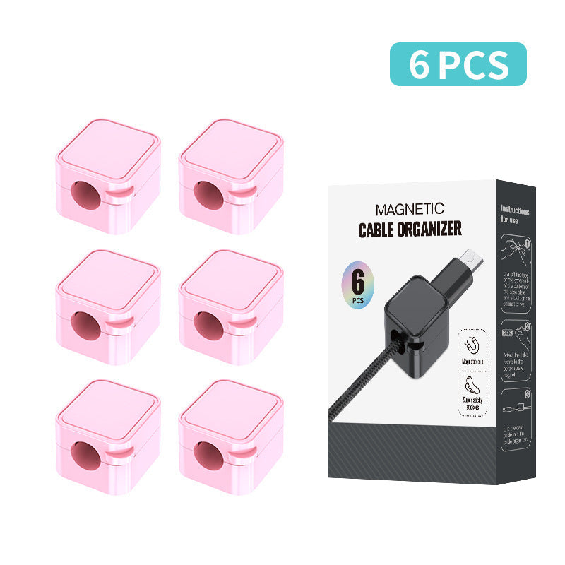Magnetic Cable Clips — Self-Adhesive Desk Cable Holder & Routing Organiser