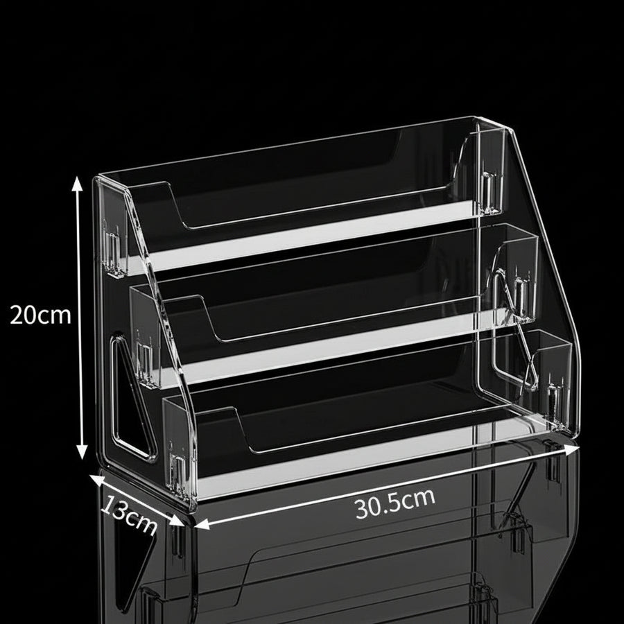 Clear Acrylic Tiered Cosmetics Display Stand – Lipstick & Skincare Organiser