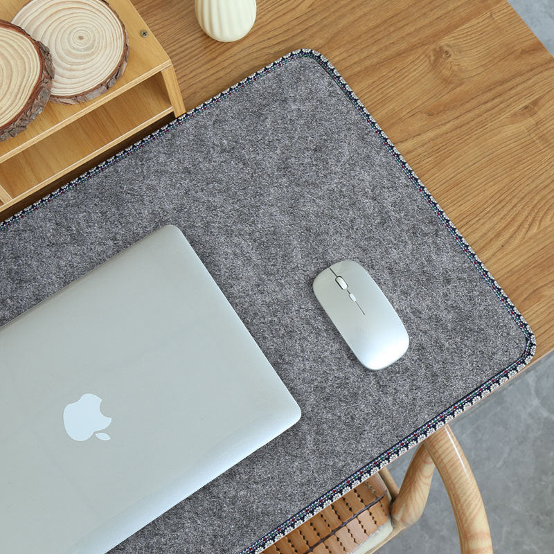 Felt Desk Mat — Natural Oversized Keyboard & Desk Surface Protector