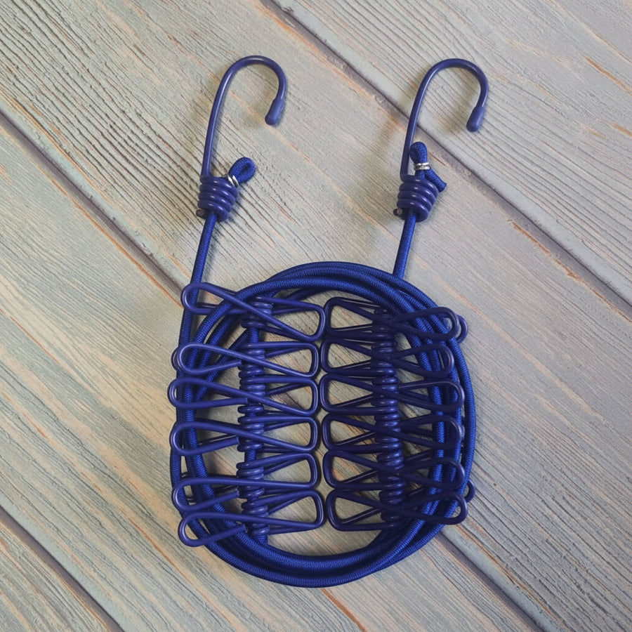 Portable Travel Clothesline with Clips