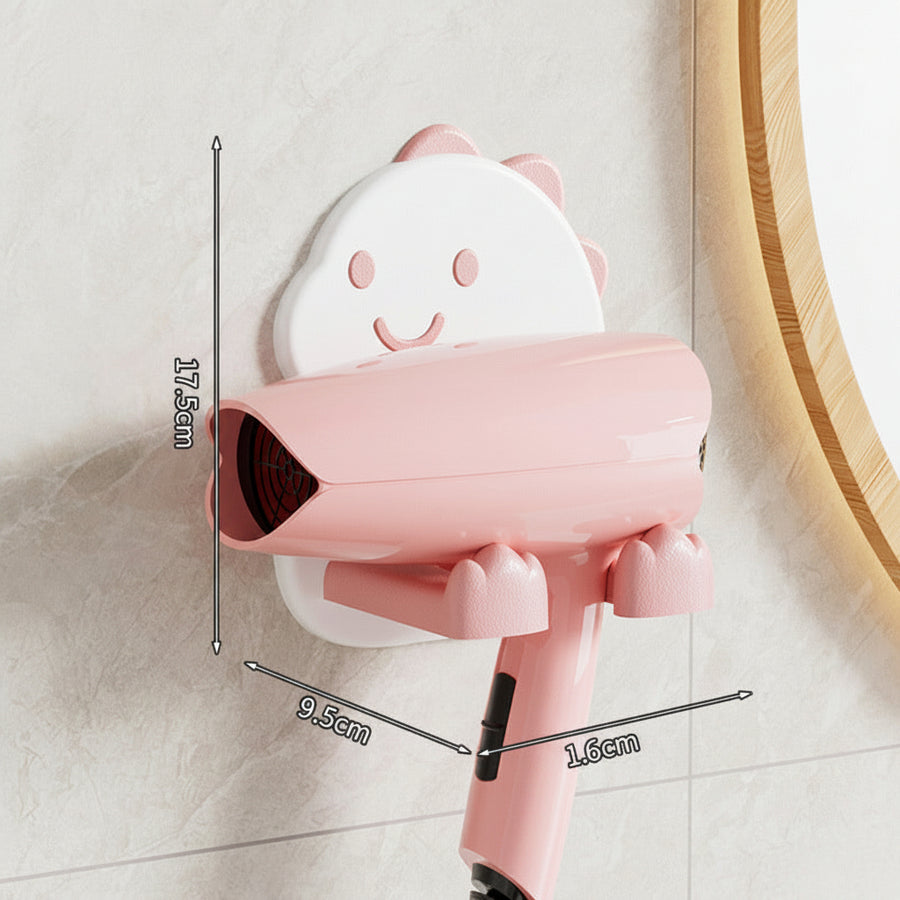 Hair Dryer Wall Mount — No-Drill Bathroom Storage Holder