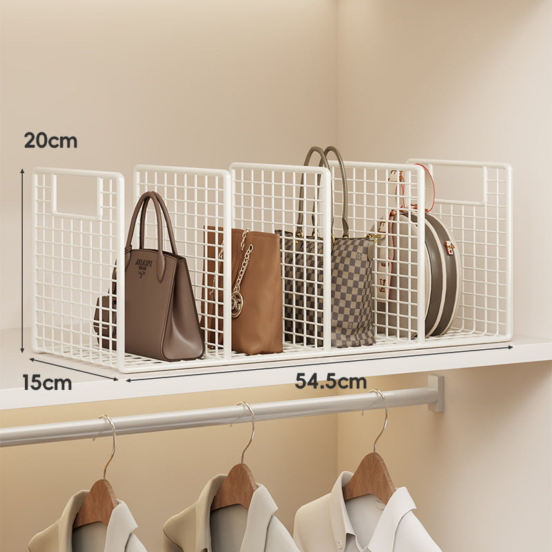 Wardrobe Bag Storage Rack – No-Drill Iron Organiser for Handbags & Clutches