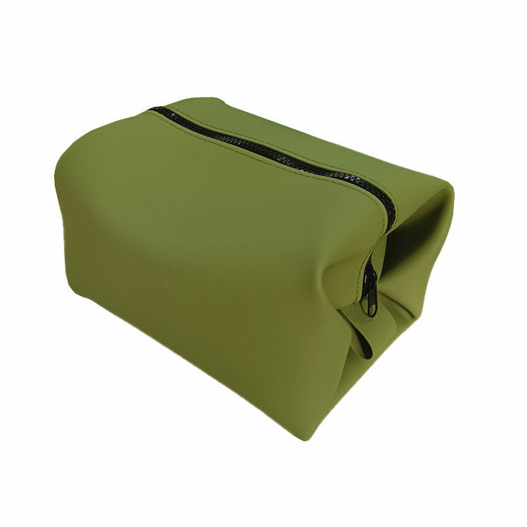 Silicone Foldable Toiletry & Cosmetic Bag – Waterproof, Large Capacity, Travel-Ready