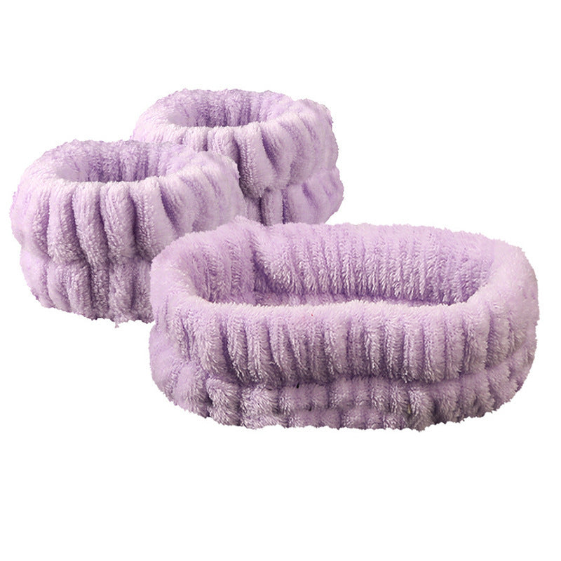 Plush Face Wash Hair Band & Wrist Strap – Absorbent, Quick-Dry Skincare Accessories
