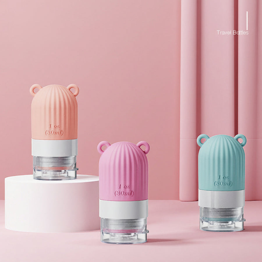 Travel Refillable Bottle Set — Silicone Squeeze Bottles for Toiletries & Skincare