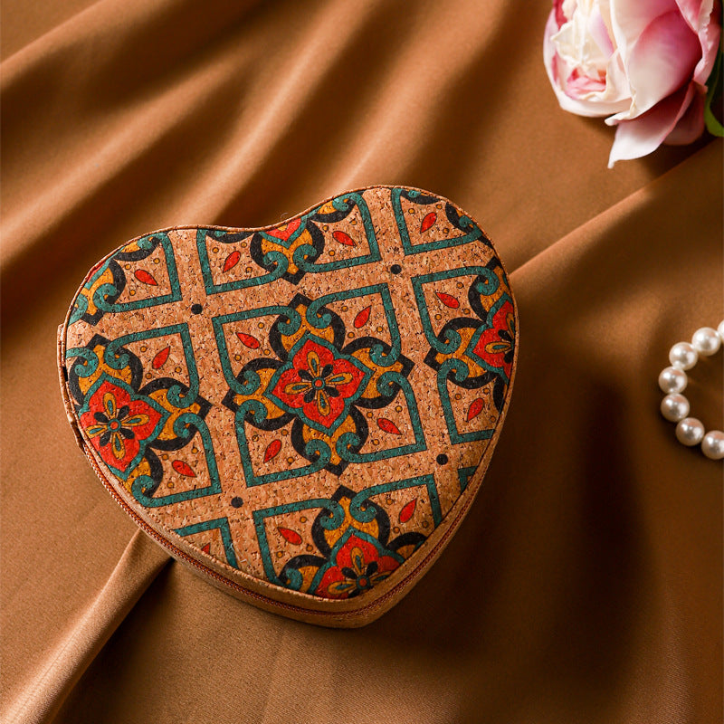 Heart-Shaped Jewellery Gift Box — Embossed Pattern