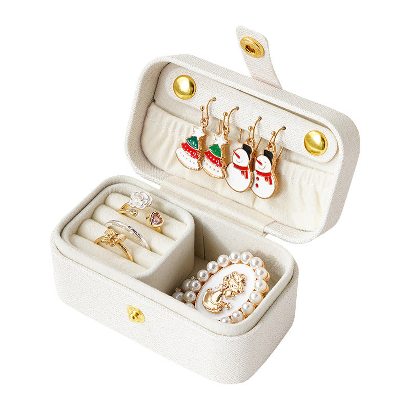Pearlescent Pocket Jewellery Case – Ring & Earring Travel Box