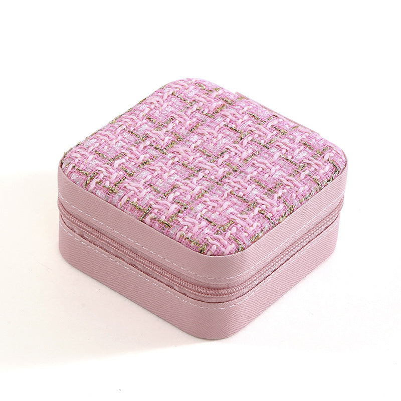 Square Travel Jewellery Box – Compact Ring & Earring Case