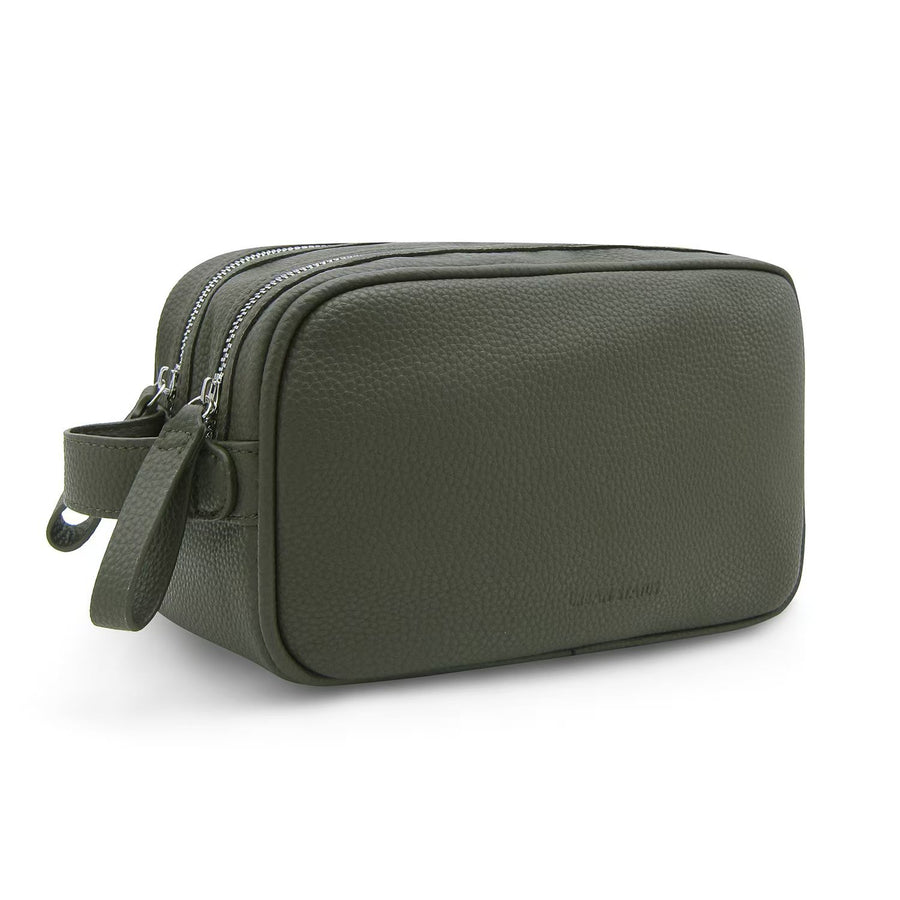 PU Leather Toiletry & Cosmetic Bag – Waterproof, Zip Close, 24×13×13cm