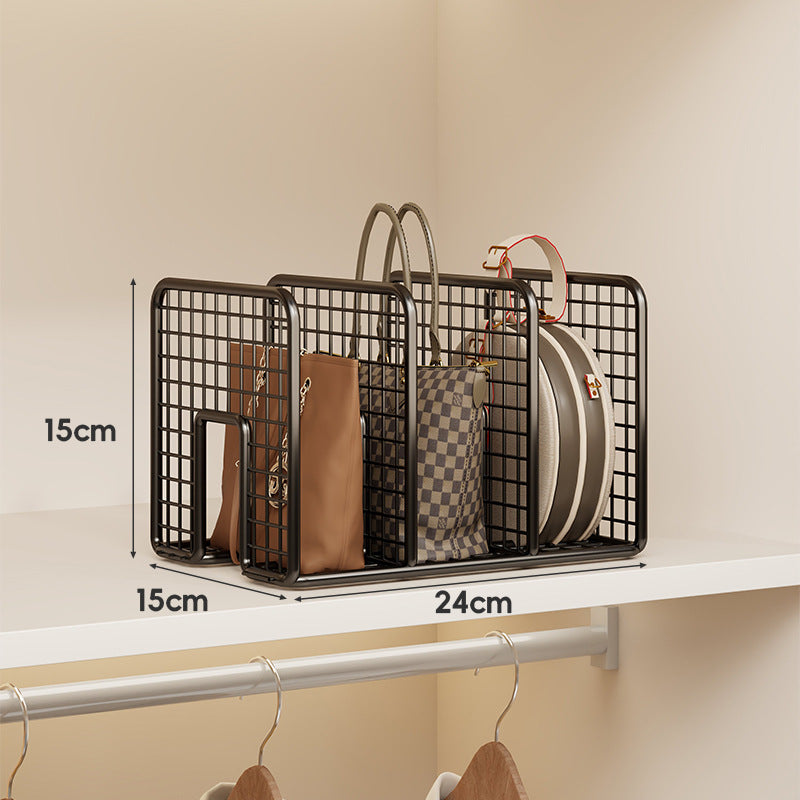 Wardrobe Bag Storage Rack – No-Drill Iron Organiser for Handbags & Clutches