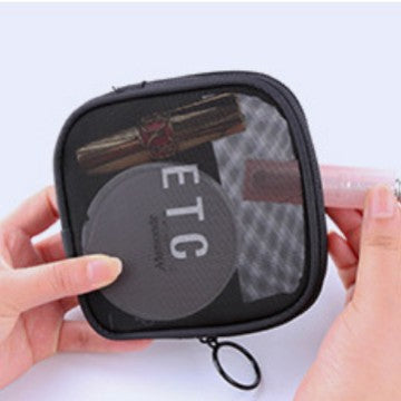 Nylon Mesh Organiser Pouch — Breathable Cosmetics, Tech & Travel Bag