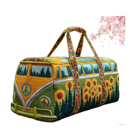 Quilted Weekend & Gym Bag — Compact Travel Bag for Short Trips