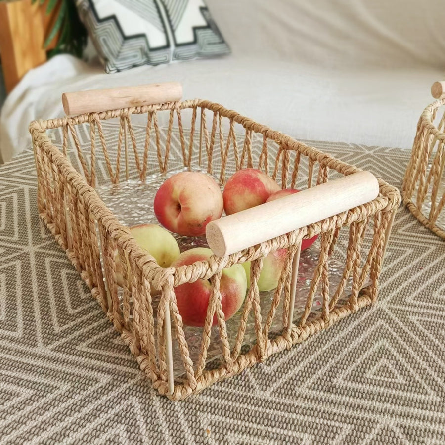 Woven Storage Basket — Desk & Home Surface Organiser