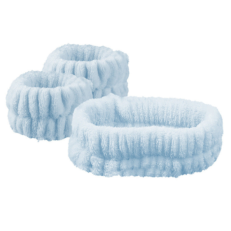 Plush Face Wash Hair Band & Wrist Strap – Absorbent, Quick-Dry Skincare Accessories