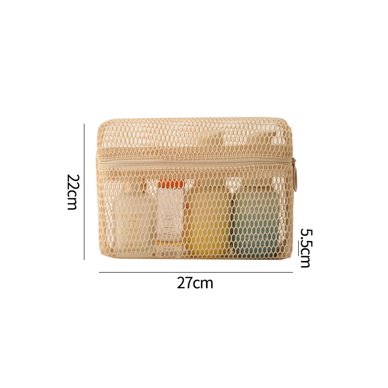 Mesh Travel Toiletry Bag — See-Through Cosmetic Pouch