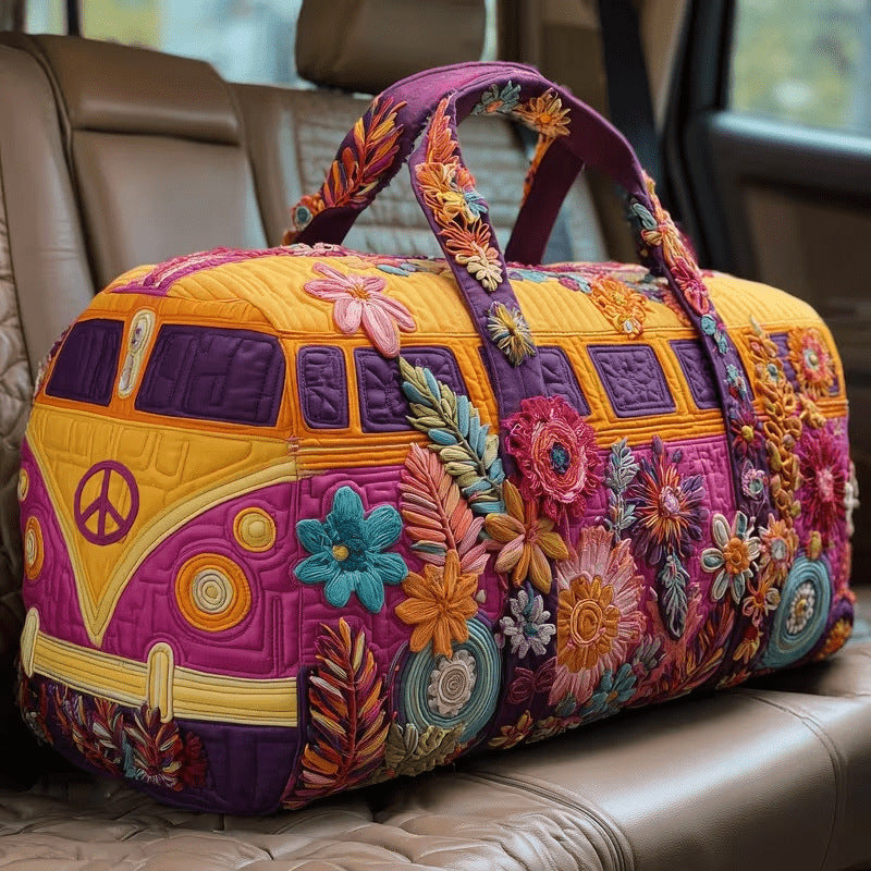 Quilted Weekend & Gym Bag — Compact Travel Bag for Short Trips