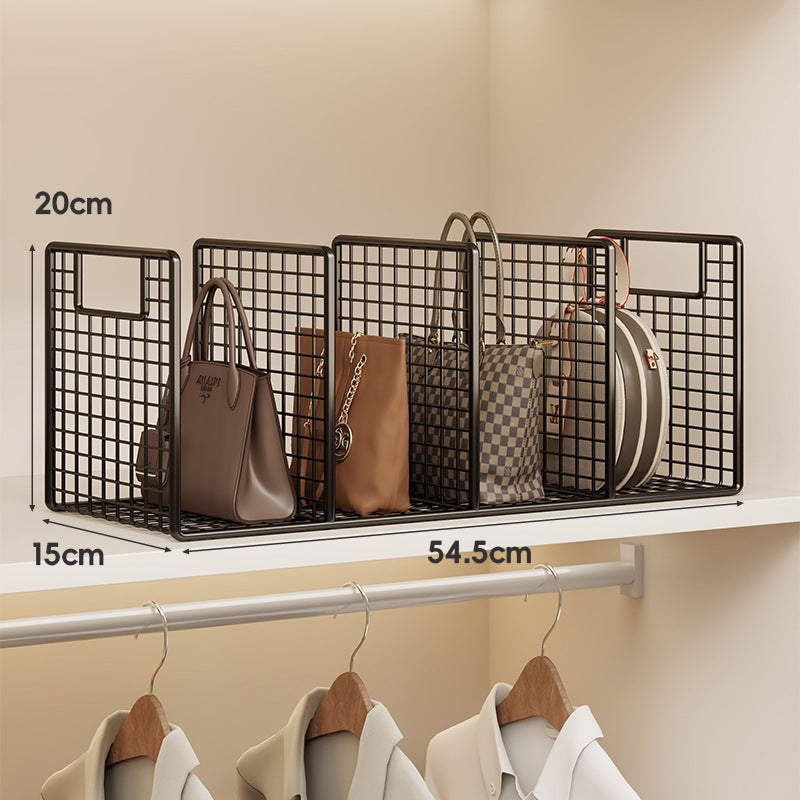 Wardrobe Bag Storage Rack – No-Drill Iron Organiser for Handbags & Clutches