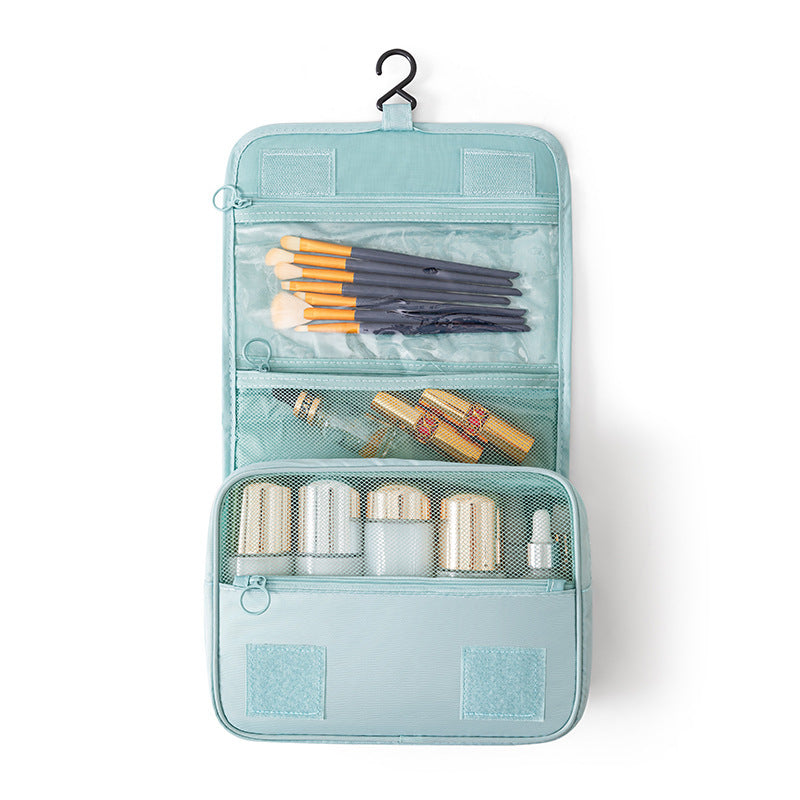 Hanging Travel Toiletry & Cosmetic Bag – Oxford Cloth, Expandable, Dry/Wet Separation