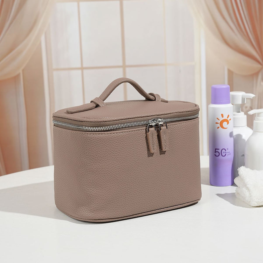 Structured PU Travel Cosmetic Case