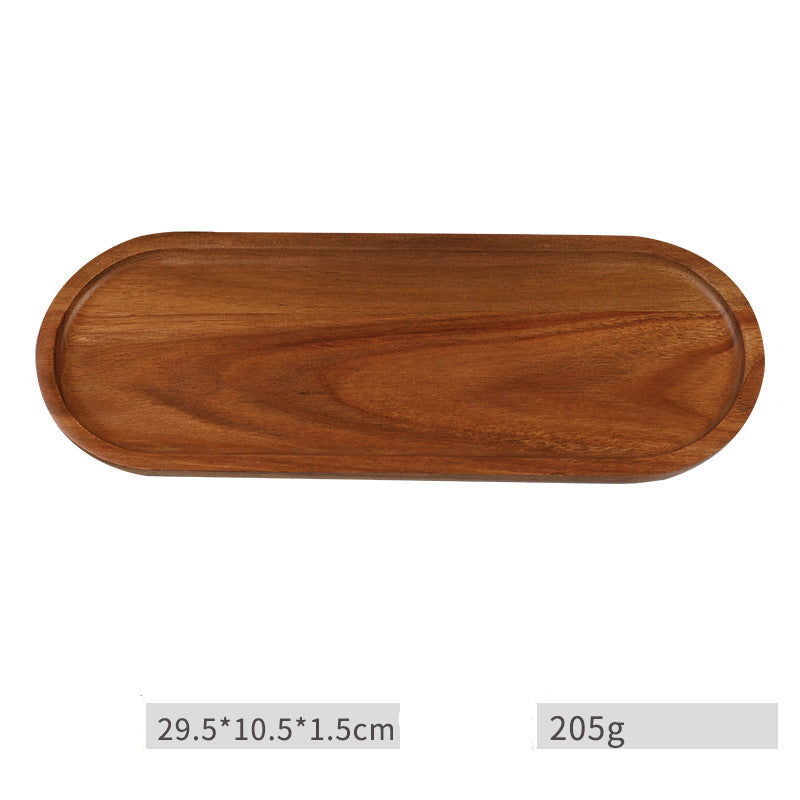 Acacia Wood Tray — Solid Wood Serving & Display Tray for Home & Desk