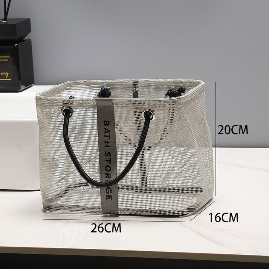 Mesh Bathroom Toiletry Bag — Portable Shower Caddy