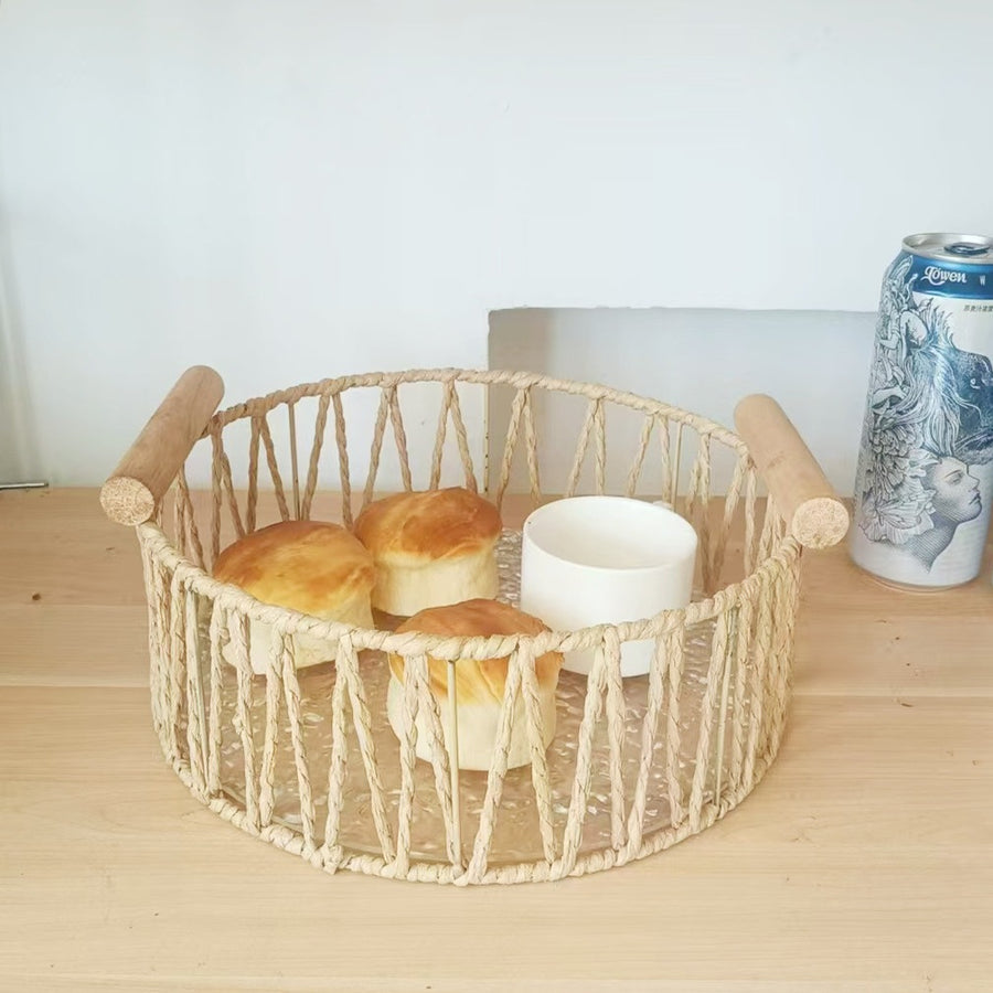 Woven Storage Basket — Desk & Home Surface Organiser