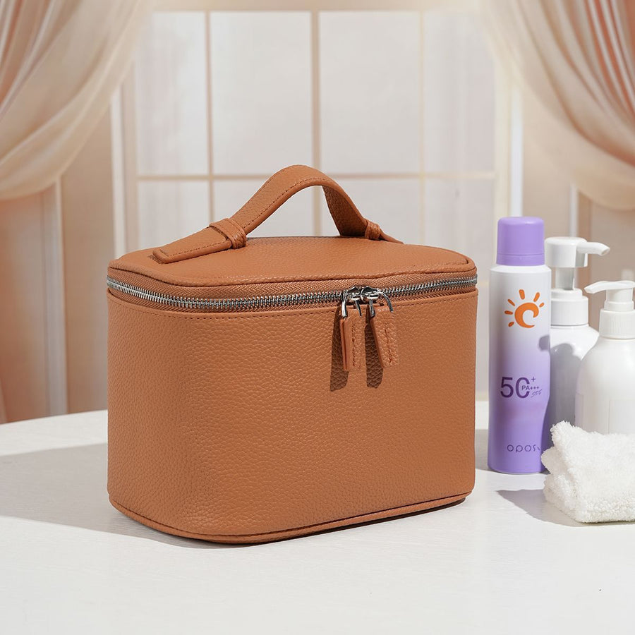 Structured PU Travel Cosmetic Case