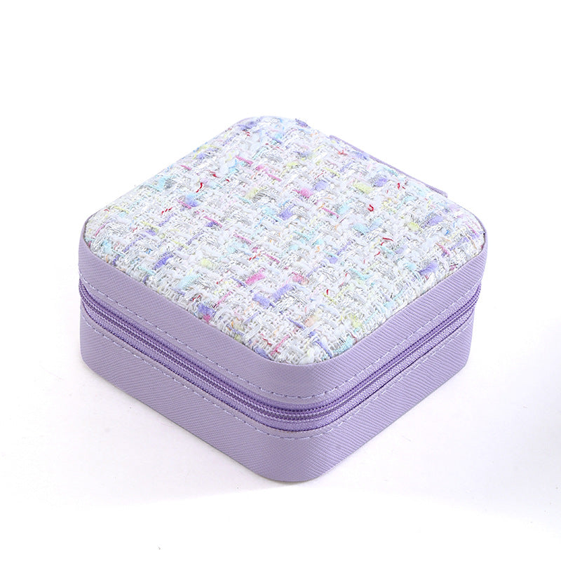 Square Travel Jewellery Box – Compact Ring & Earring Case