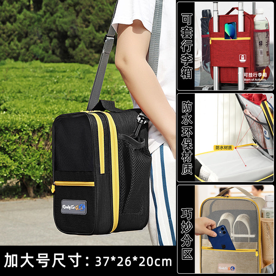 Travel Shoe Organiser — 3-Layer, Multiple Pairs