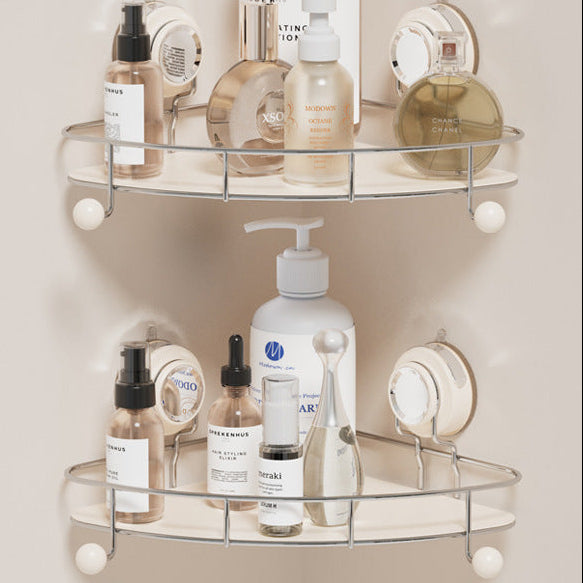 Suction Cup Corner Basket — No-Drill Bathroom & Shower Organiser