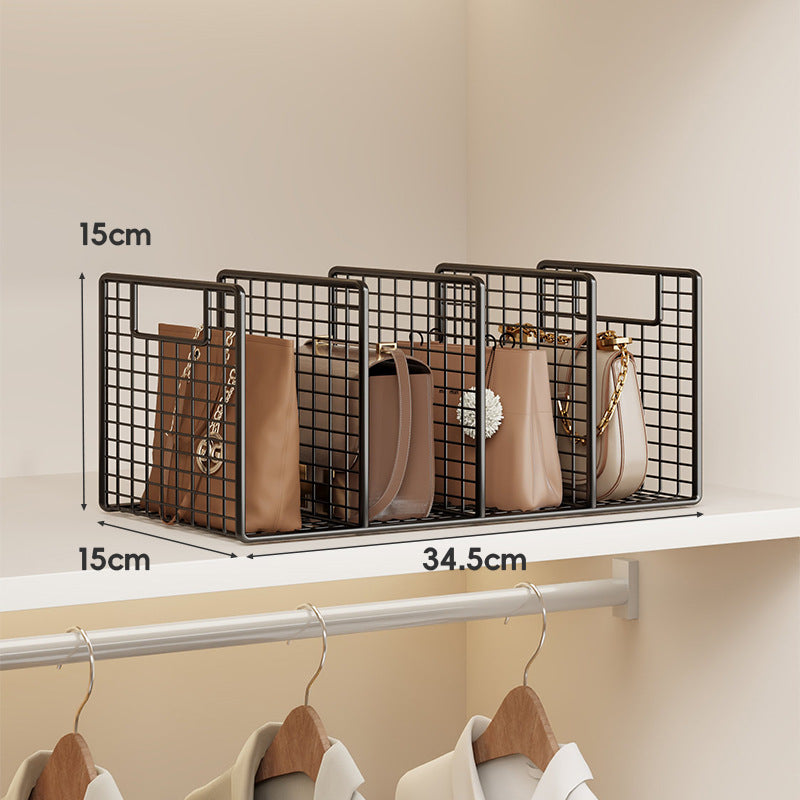 Wardrobe Bag Storage Rack – No-Drill Iron Organiser for Handbags & Clutches