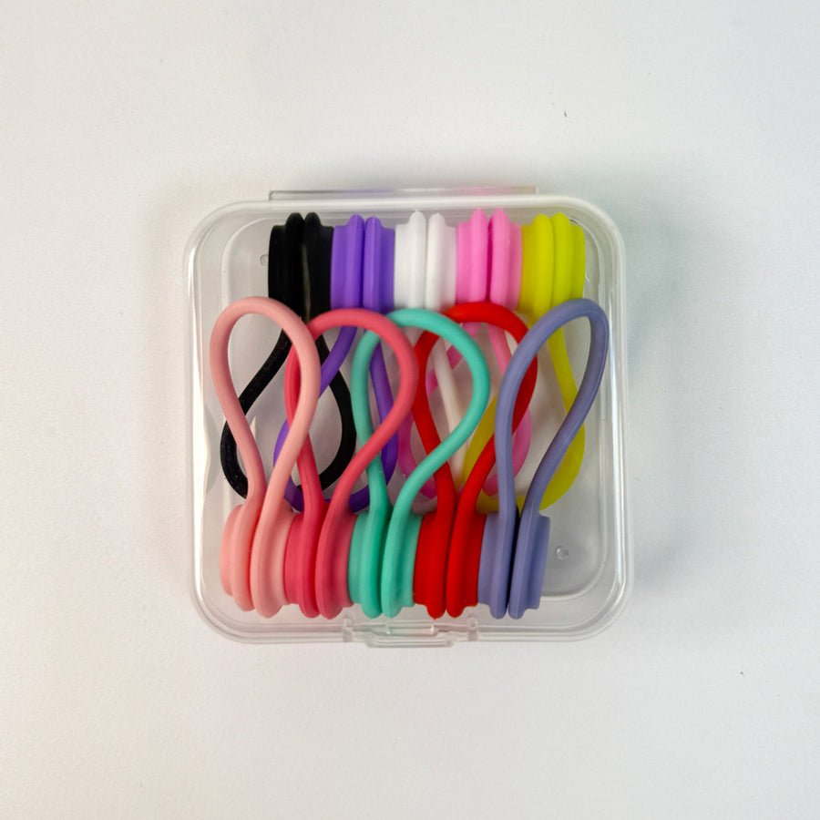 Silicone Cable Ties — Reusable Cable Organiser for Desk & Bag