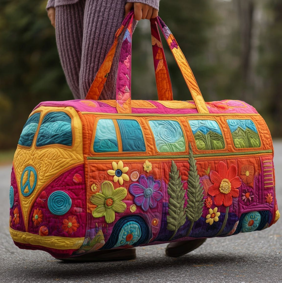 Quilted Weekend & Gym Bag — Compact Travel Bag for Short Trips