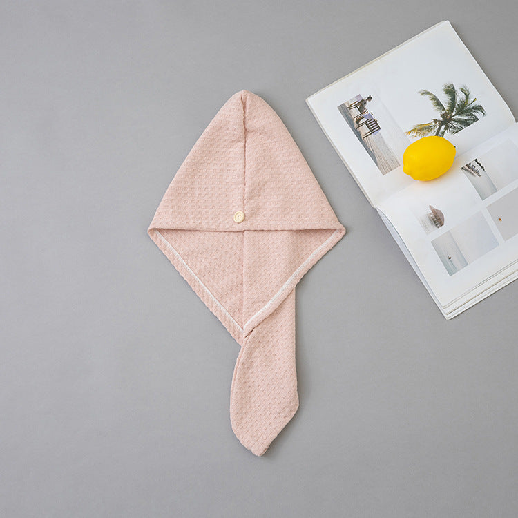 Waffle Microfibre Hair Towel Cap – Super Absorbent, Quick-Dry, 25×65cm