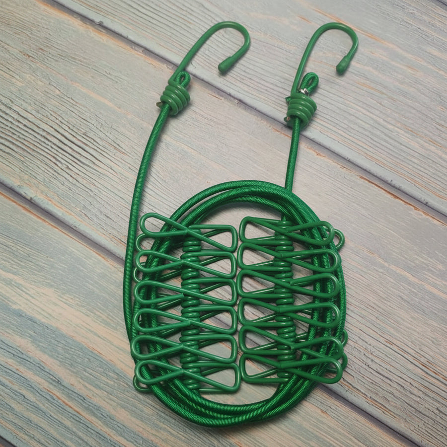 Portable Travel Clothesline with Clips