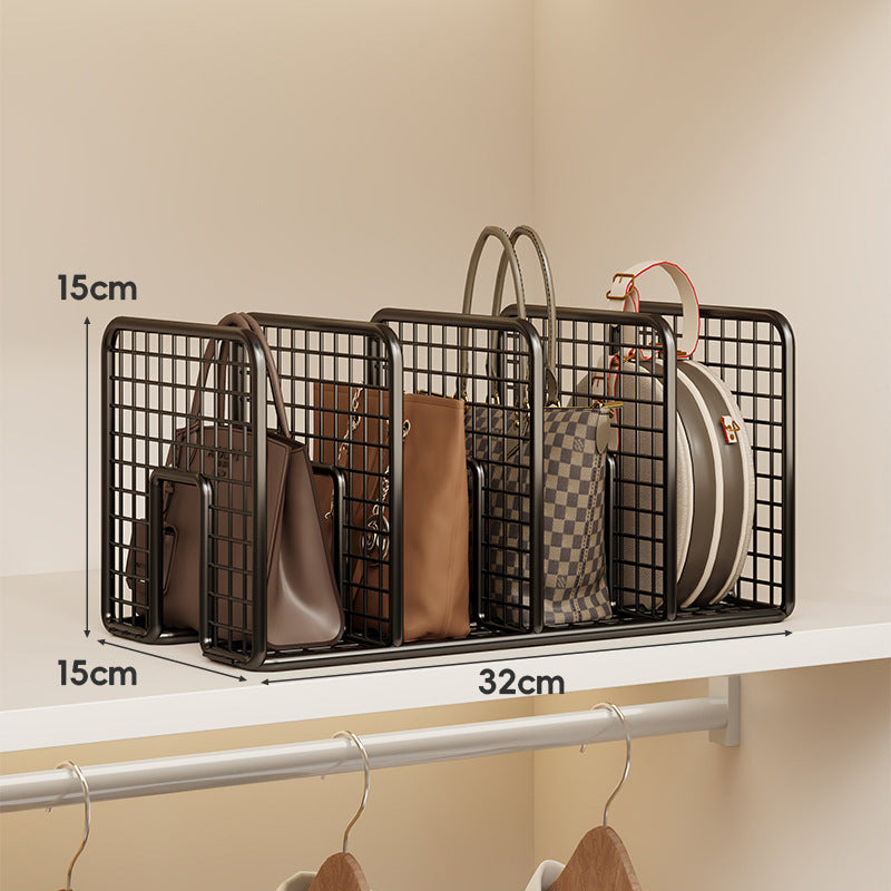 Wardrobe Bag Storage Rack – No-Drill Iron Organiser for Handbags & Clutches