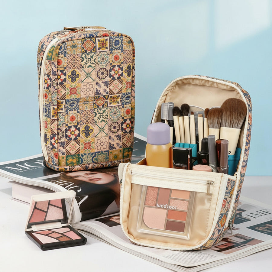 Cork Travel Makeup & Jewellery Pouch