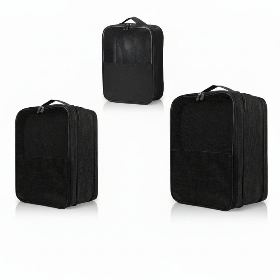 Travel Shoe Organiser — 3-Layer, Multiple Pairs
