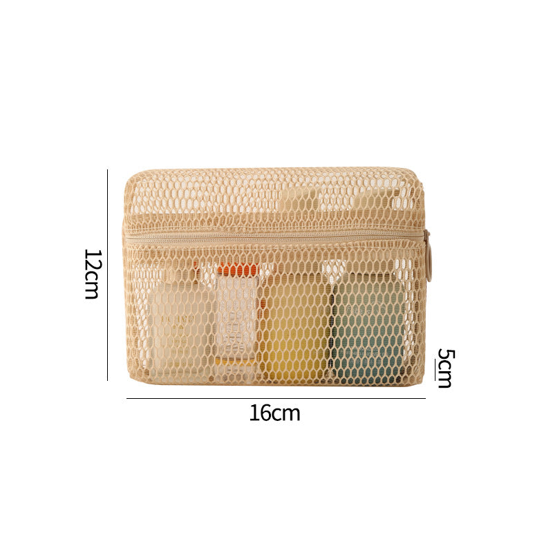 Mesh Travel Toiletry Bag — See-Through Cosmetic Pouch