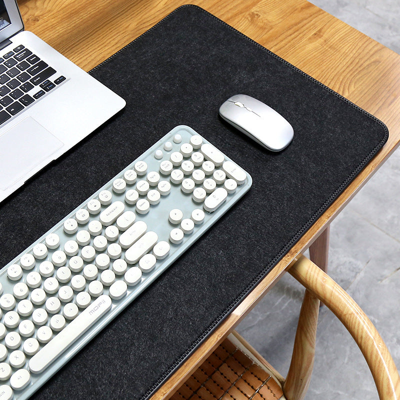 Felt Desk Mat — Natural Oversized Keyboard & Desk Surface Protector