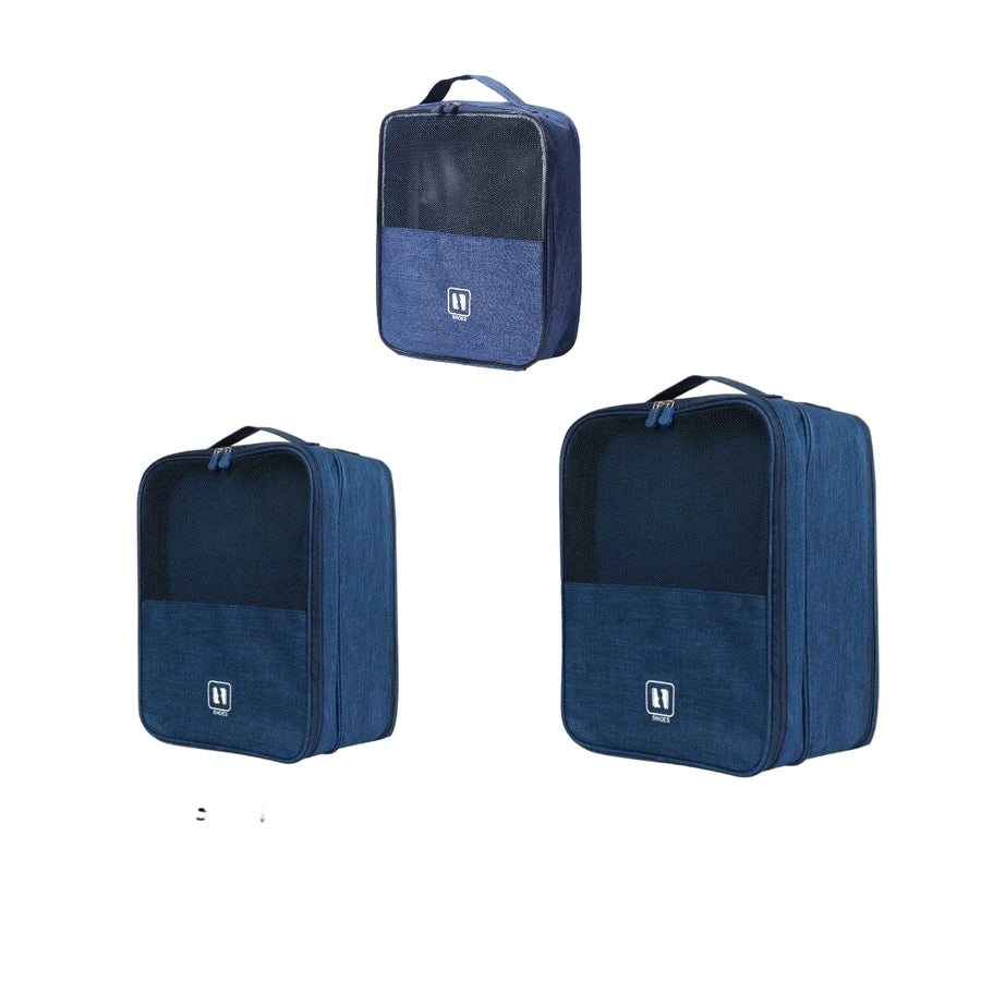Travel Shoe Organiser — 3-Layer, Multiple Pairs