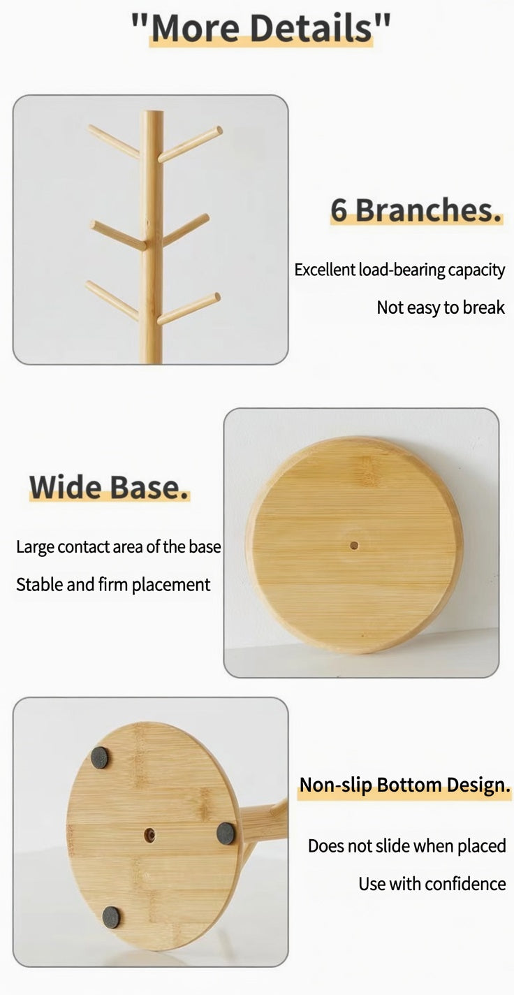 Bamboo Mug & Desk Cup Stand